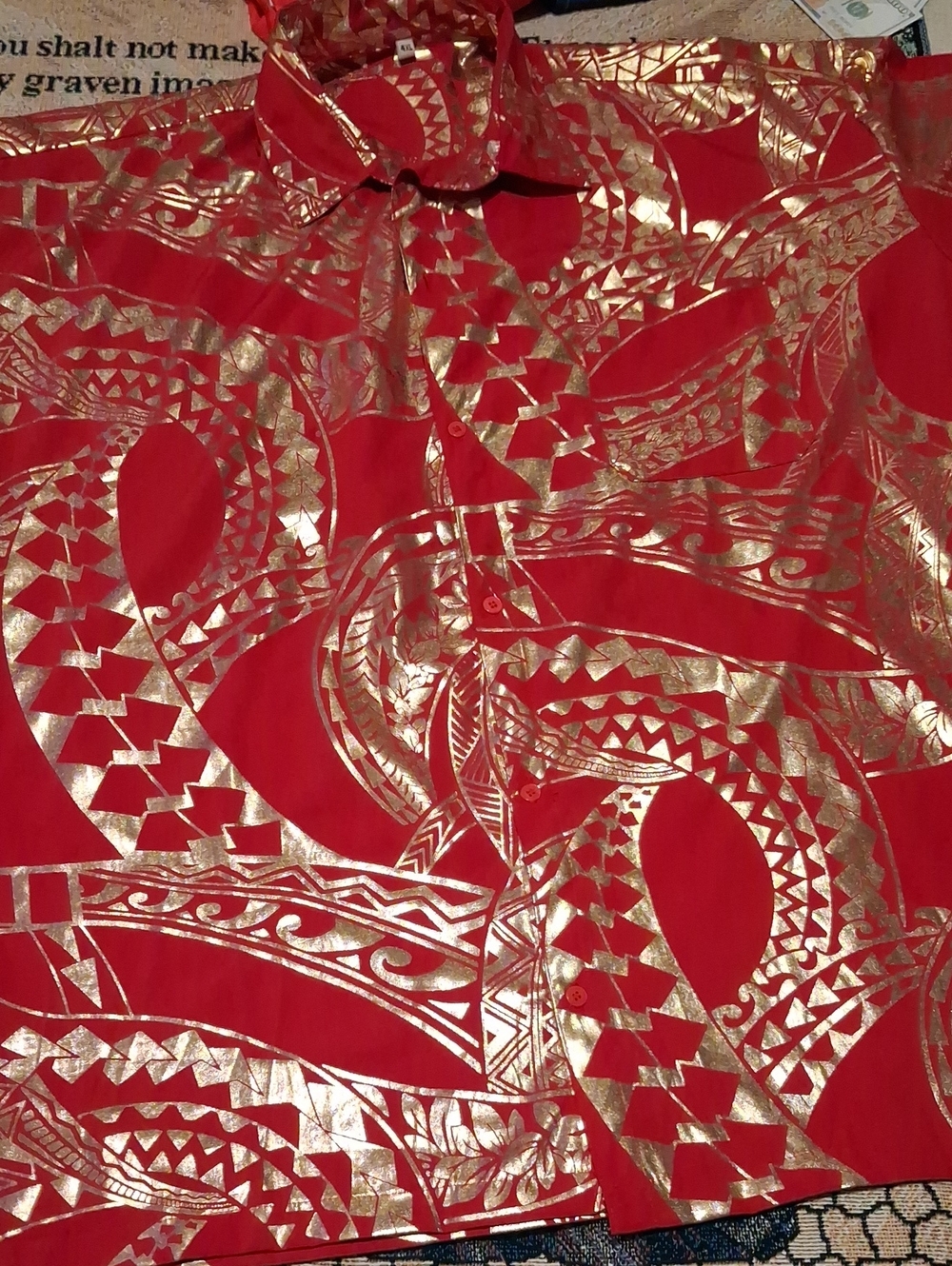 Mens Tribal Polynesian 4XL Shirt